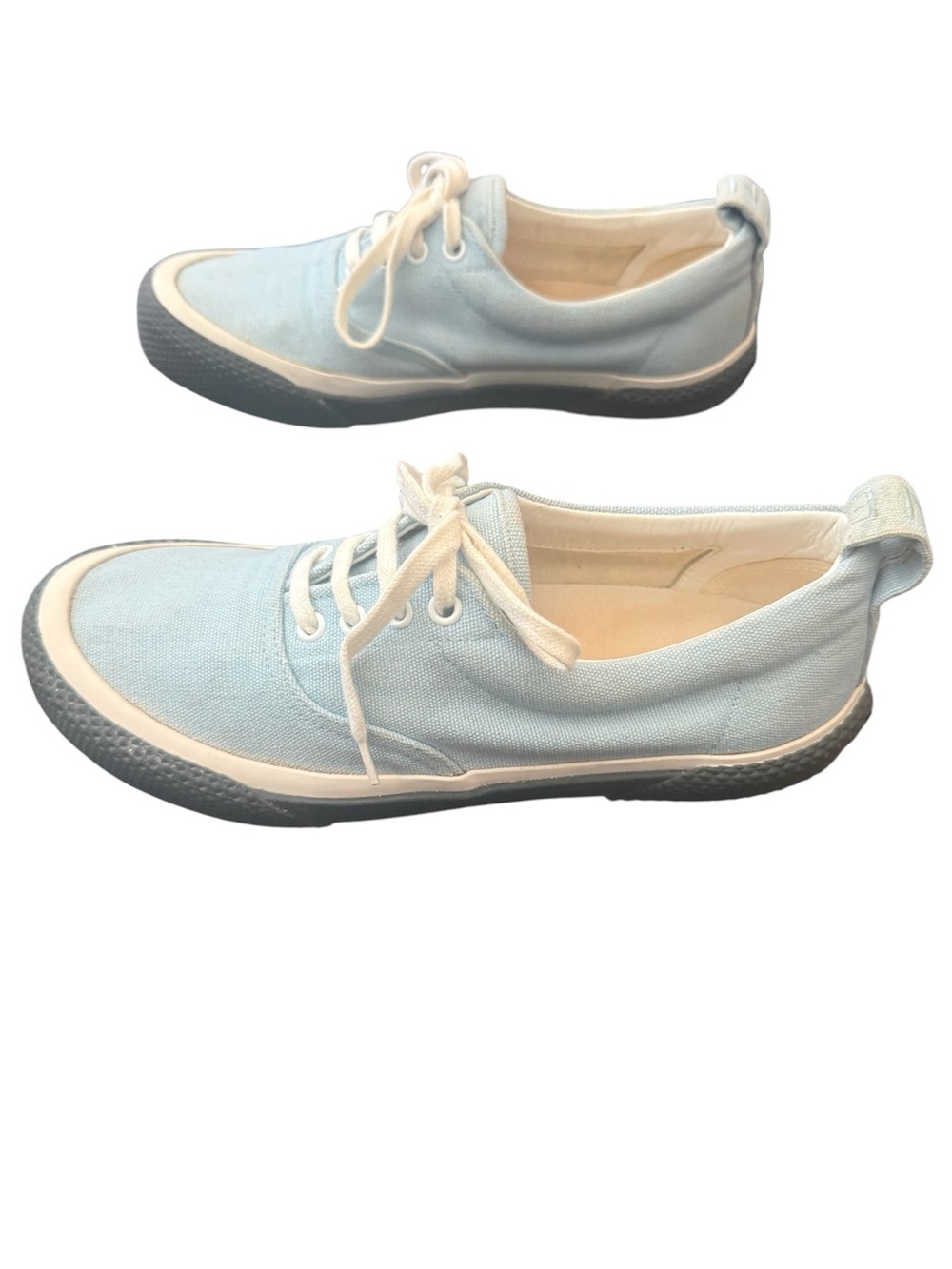 Celine Canvas 180° Low Top Sneakers Light Blue Lace-Up Size 40 (US M7, W9) - Picture 3 of 12